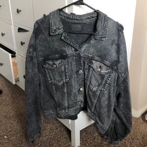 American eagle distressed denim jacket